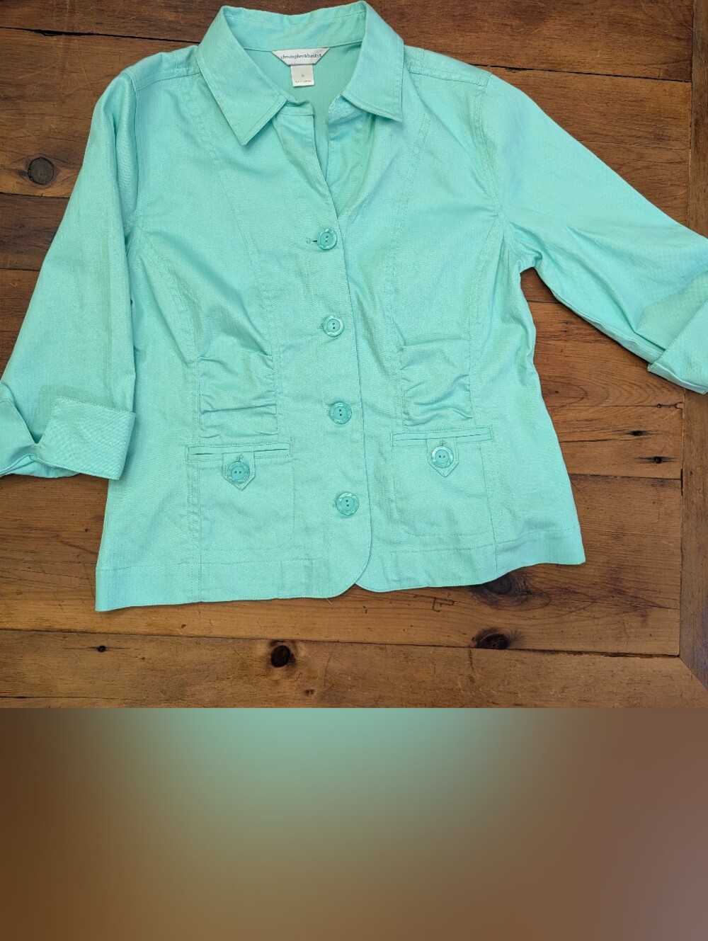 Christopher & Banks Twill 3/4 Jacket